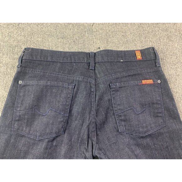 7 FOR ALL MANKIND Charlize Womens Cut Off Denim Shorts Size 31 Blue - Picture 4 of 7